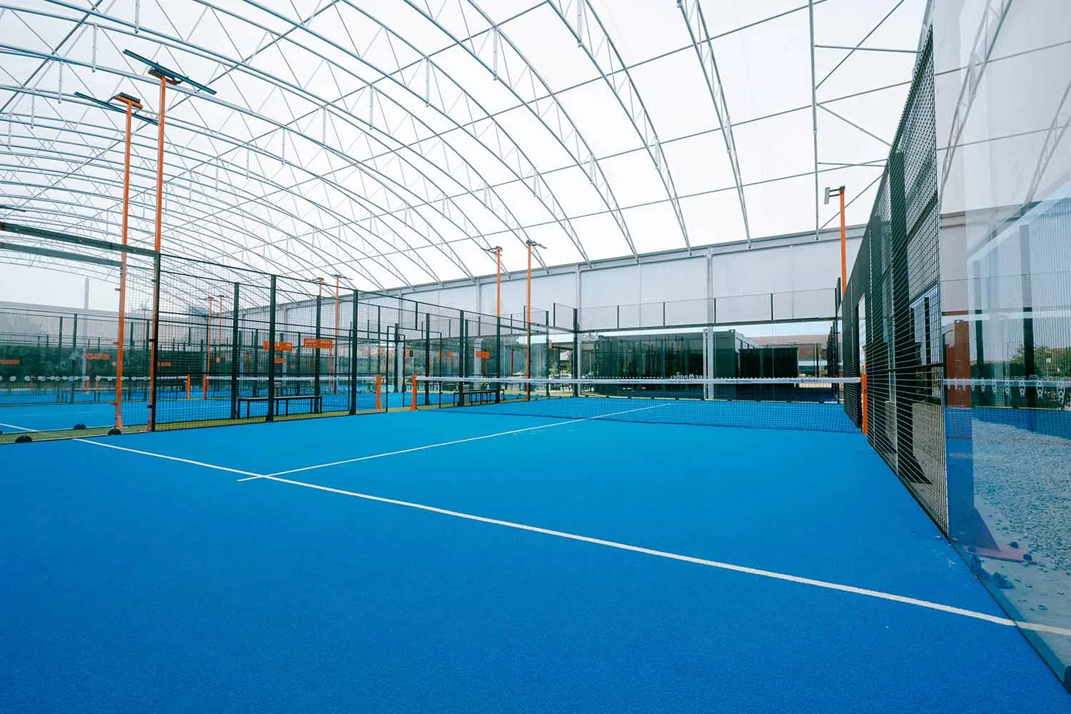 Covered padel courts at Pure Padel York